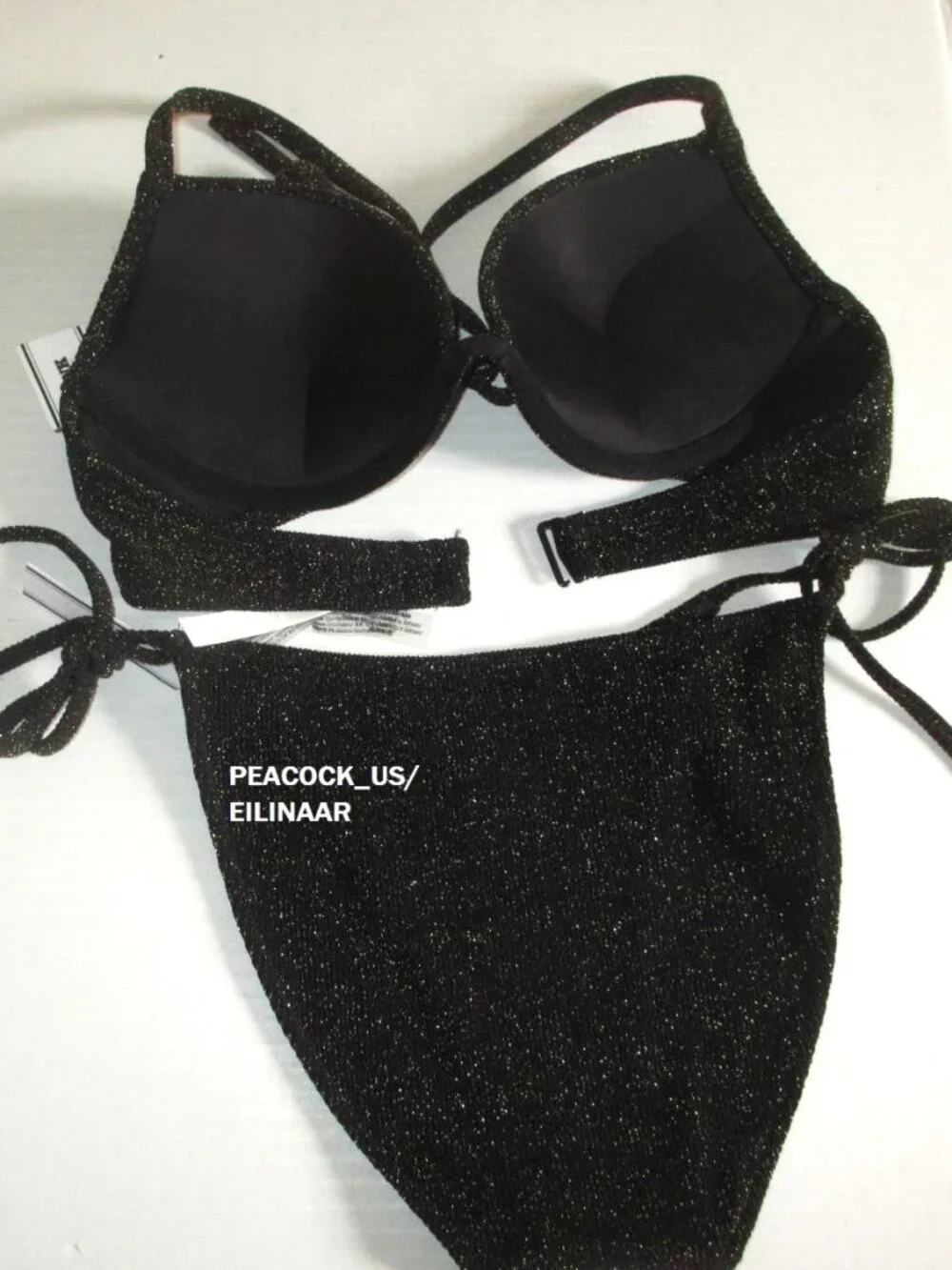 38DD/XL VICTORIA SECRET PINK Swim Super Push-Up Top Bikini Set +2cup (L-DD/XL)